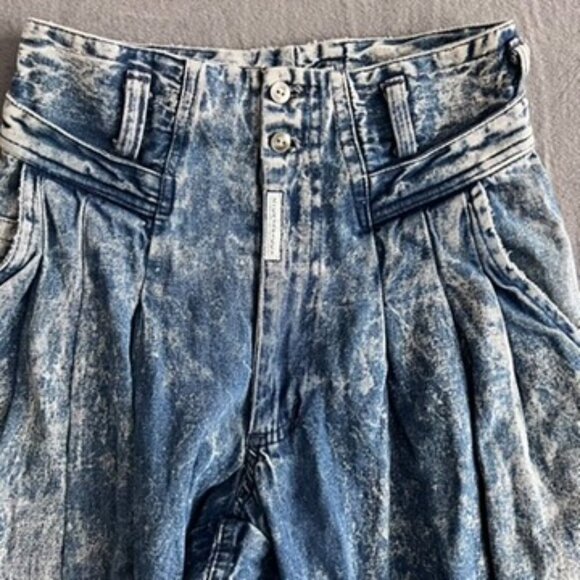 Vintage Z Cavaricci ACID WASHED Cat Eye High-rise Denim Trouser Jeans 27 (25x32) - Picture 5 of 10